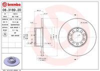 Remschijf BREMBO, Remschijftype: Massief, u.a. für Mercedes-Benz