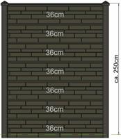 Berton sleufpaal Reest antraciet tussenmodel 316 cm met kabeldoorvoer Tuindeco - Tuindeco