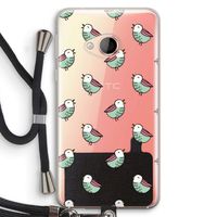 Vogeltjes: HTC U Play Transparant Hoesje met koord