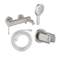GROHE Essence Badset - badkraan - handdouche - handdouchehouder - doucheslang - supersteel brushed SW701890/SW472426/SW73279/SW862591 GROHE Essence Badset - badkraan - handdouche - handdouchehouder - doucheslang - supersteel brushed SW701890/SW472426/SW73279/SW862591