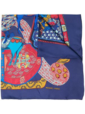 Hermès Pre-Owned foulard Art Des Steppes pre-owned - Bleu