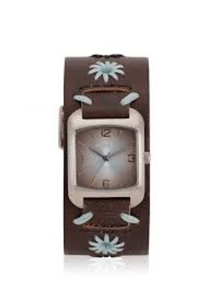 Horlogeband Fossil JR9066 Leder Donkerbruin 16mm