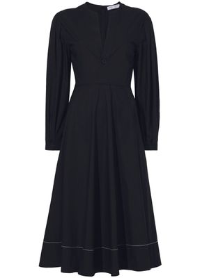Proenza Schouler White Label robe en popeline à col v - Noir