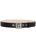 Balmain ceinture en cuir à boucle logo - Noir - thumbnail