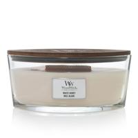 WoodWick Geurkaars Ellipse White Honey - 9 cm / 19 cm - Geurkaars in Glas - Houten Lont