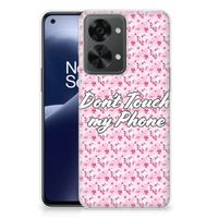 OnePlus Nord 2T Silicone-hoesje Flowers Pink DTMP - thumbnail