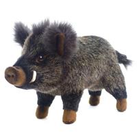 Hansa everzwijn knuffel - grijs -29 cm -pluche - staand -dierenknuffel