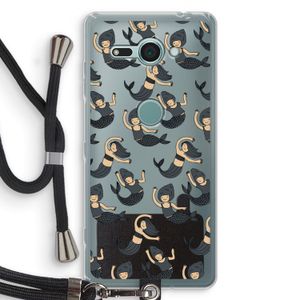 Zeemeermin: Sony Xperia XZ2 Compact Transparant Hoesje met koord