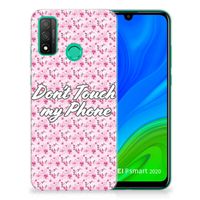 Huawei P Smart 2020 Silicone-hoesje Flowers Pink DTMP - thumbnail