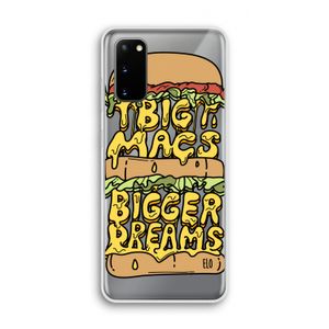 Big Macs Bigger Dreams: Samsung Galaxy S20 Transparant Hoesje