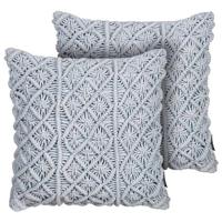 Beliani - GOREME - Sierkussen set van 2 - Blauw - 45 x 40 cm - Katoen