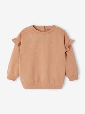 Personaliseerbare sweater voor babymeisjes pecannoot