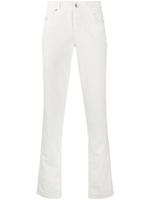 Brunello Cucinelli jean à coupe droite - Blanc