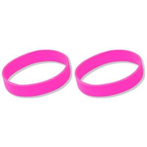 Siliconen armbandjes - 10x - stretch - roze - polsbandjes - volwassenen