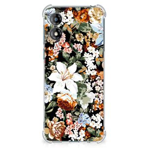 Case voor Motorola Moto E13 Dark Flowers