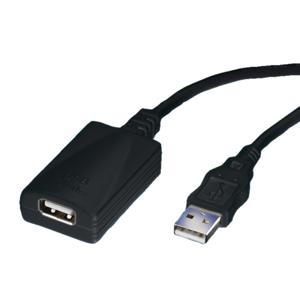 ROLINE Aktieve USB 2.0 verlengkabel, zwart 5m