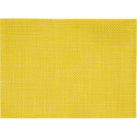1x Placemats geel geweven/gevlochten 45 x 30 cm