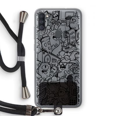 Vexx Black City : Samsung Galaxy A11 Transparant Hoesje met koord