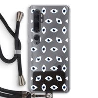Eyes pattern: Xiaomi Mi Note 10 Transparant Hoesje met koord
