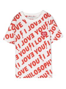 Philosophy Di Lorenzo Serafini Kids t-shirt en coton à imprimé texte - Blanc