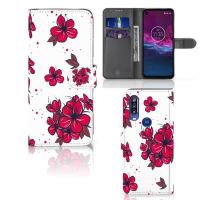 Motorola One Action Hoesje Blossom Red