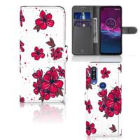 Motorola One Action Hoesje Blossom Red