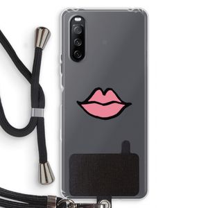 Kusje: Sony Sony Xperia 10 III Transparant Hoesje met koord