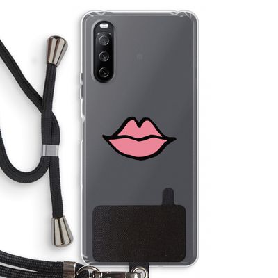 Kusje: Sony Sony Xperia 10 III Transparant Hoesje met koord