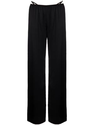 Alexander Wang pantalon satiné à ornements en cristal - Noir