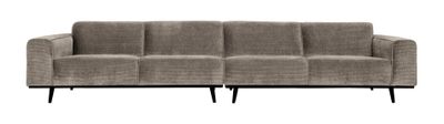 WOOOD Bank 'Statement' 4-zits XL, Rib, kleur Clay