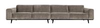 BePureHome Bank 'Statement' 4-zits XL, Rib, kleur Clay BePureHome Bank 'Statement' 4-zits XL, Rib, kleur Clay
