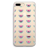 Smiley watermeloenprint: iPhone 7 Plus Transparant Hoesje