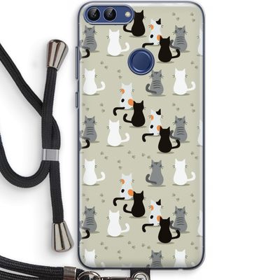 Katten: Huawei P Smart (2018) Transparant Hoesje met koord