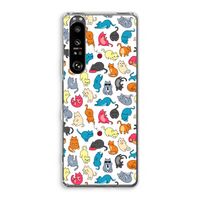 Kleurrijke katten: Sony Xperia 1 III Transparant Hoesje