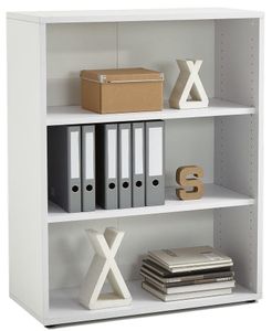 Boekenkast Calvia Medium van 111 cm hoog in wit