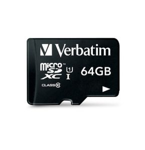 Verbatim MICRO SDXC 64GB CL 10 ADAP microSDXC-kaart 64 GB Class 10 Incl. SD-adapter