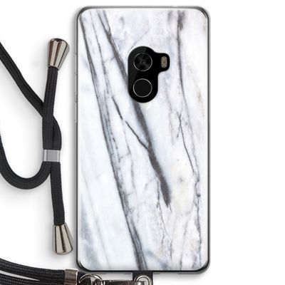 Gestreepte marmer: Xiaomi Mi Mix 2 Transparant Hoesje met koord