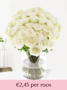 Witte rozen - Kies je aantal (Snowstorm) - 10 t/m 99 rozen
