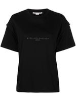 Stella McCartney t-shirt à logo brodé de sequins - Noir