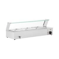 Bain Marie - 2,000 W - 3 GN 1/2 - Aftapkraan - Glasbeschermer Bain Marie - 2,000 W - 3 GN 1/2 - Aftapkraan - Glasbeschermer