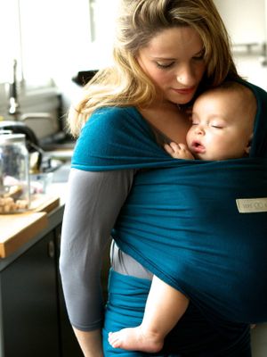 Draagsjaal Basic Bio LOVE RADIUS retro blauw
