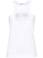 Stella McCartney floral-embroidered cotton tank top - Blanc - thumbnail