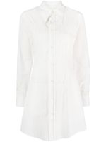 MM6 Maison Margiela robe-chemise en coton à rayures - Blanc