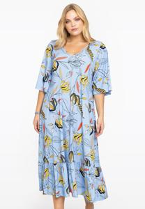 Yoek Jurk dubbele V-hals | Licht Blauw | Maat 42/44