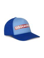 DSQUARED2 KIDS casquette en coton à logo brodé - Bleu - thumbnail