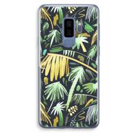 Tropical Palms Dark: Samsung Galaxy S9 Plus Transparant Hoesje - thumbnail