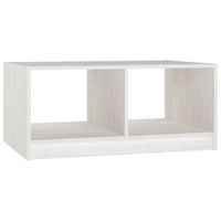 vidaXL Salontafel 75x50x33,5 cm massief grenenhout wit - thumbnail