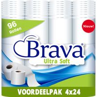 Brava - Ultra Soft Toiletpapier - 96 Rollen - Ultiem Comfort WC Papier - Superieure Sterkte - Maximale Absorptie & Pluisvrij - Voordeelverpakking WC Papier