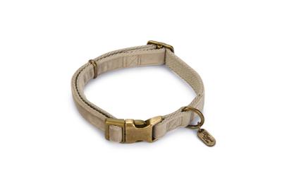 Beeztees Designed by Lotte Velura Hondenhalsband Fluweel Grijs 35-50cm x20mm