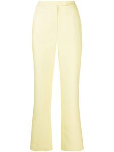 LVIR pantalon court en laine à taille haute - Jaune